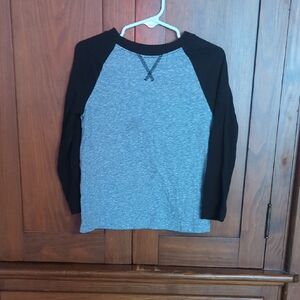 Jumping Beans Long Sleeve Raglan Shirt - Black and Gray